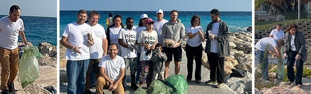 Manelli participe à des actions plogging sur la promenade des anglais