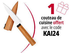 1 Couteau offert à partir de 100€ d'achats sur la marque KAI